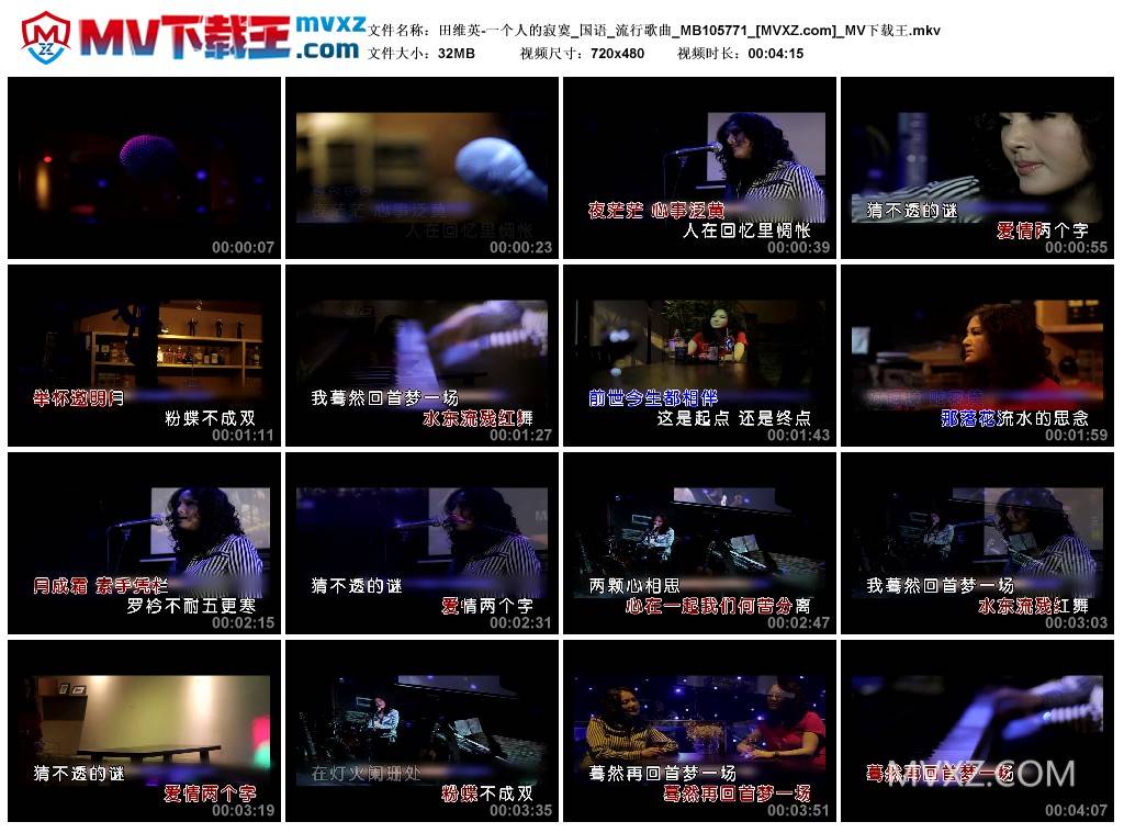 田维英-一个人的寂寞_国语_流行歌曲_MB105771